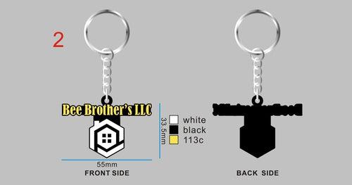 CUSTOM RUBBER KEYCHAINS - 04RK4Bee BrothersLLC 20230702