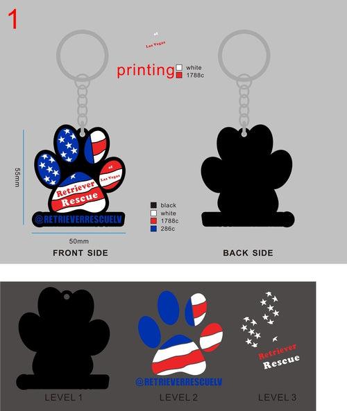 Custom 3D Die Cut Rubber Keychains - KC4Danielle roth10