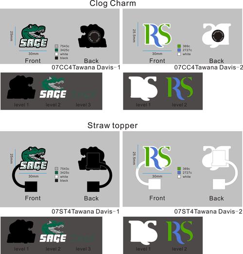 Custom clog charm and straw topper 07CC ST4Tawana Davis250520-RE