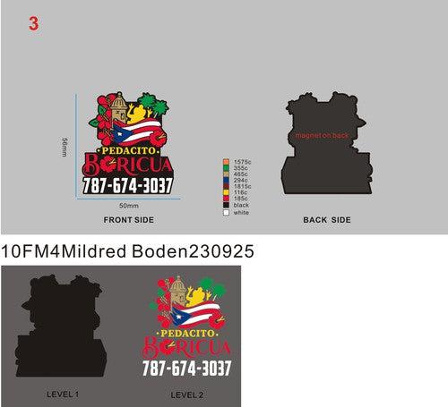 CUSTOM RUBBER FRIDGE MAGNET - 10FM4Mildred Boden230925