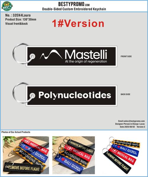 Double Sided Embroidered Keychain 32EK4Laura 20250728