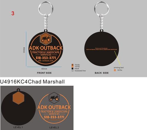 CUSTOM 3D DIE CUT RUBBER KEYCHAINS-U4916KC4Chad Marshall