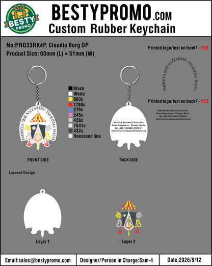 Custom 3D Die Cut Rubber Keychains - 20260912- 33