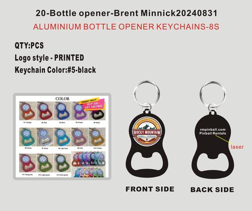 ALUMINIUM BOTTLE OPENER KEYCHAINS-20AOK4brent minnick-RE