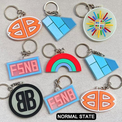 Custom Double-Sided 3D Glow-in-the-Dark Rubber Keychain