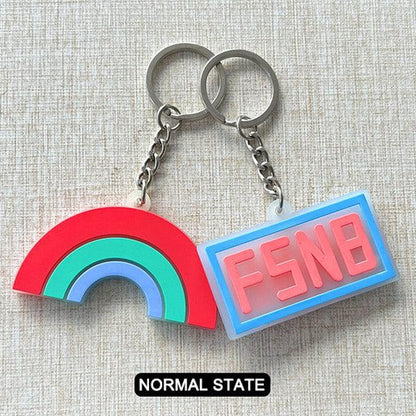 Custom Double-Sided 3D Glow-in-the-Dark Rubber Keychain