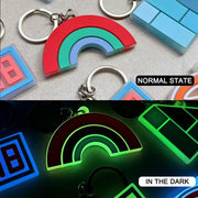 CUSTOM DOUDLE SIDED 3D DIE CUT RUBBER KEYCHAINS-GLOWING