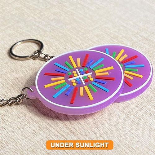 CUSTOM DOUDLE SIDED 3D DIE CUT RUBBER KEYCHAINS-UV