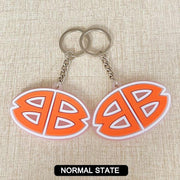 CUSTOM DOUDLE SIDED 3D DIE CUT RUBBER KEYCHAINS-UV