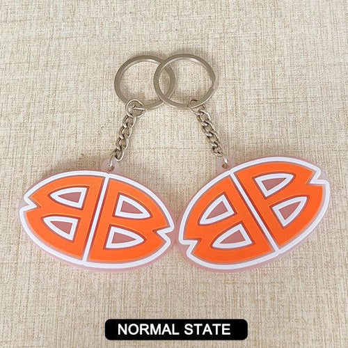 CUSTOM DOUDLE SIDED 3D DIE CUT RUBBER KEYCHAINS-UV