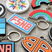 CUSTOM DOUDLE SIDED 3D DIE CUT RUBBER KEYCHAINS-REGULAR
