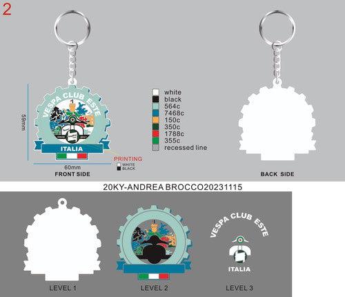 CUSTOM RUBBER KEYCHAINS - 20KY-ANDREA BROCCO