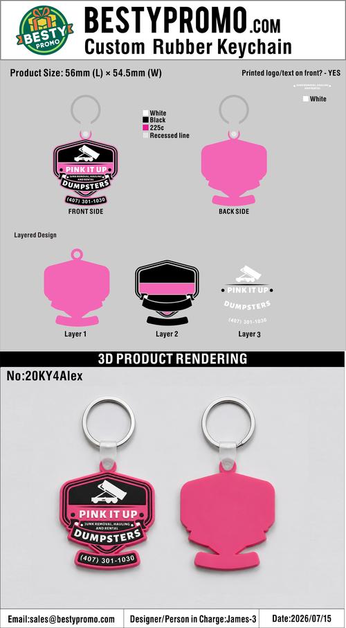 Custom 3D Die Cut Rubber Keychains – 20260718-20