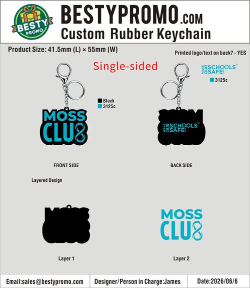 Custom 3D Die Cut Rubber Keychains – 20260610-20-RE