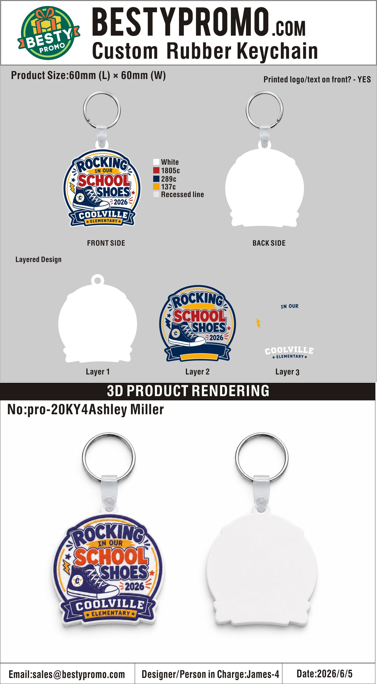 Custom 3D Die Cut Rubber Keychains – 20260605-20