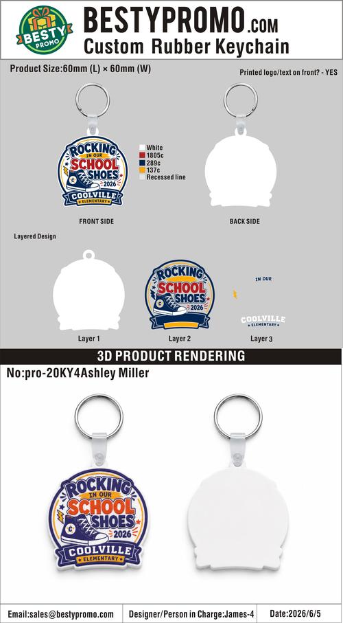 Custom 3D Die Cut Rubber Keychains – 20260605-20