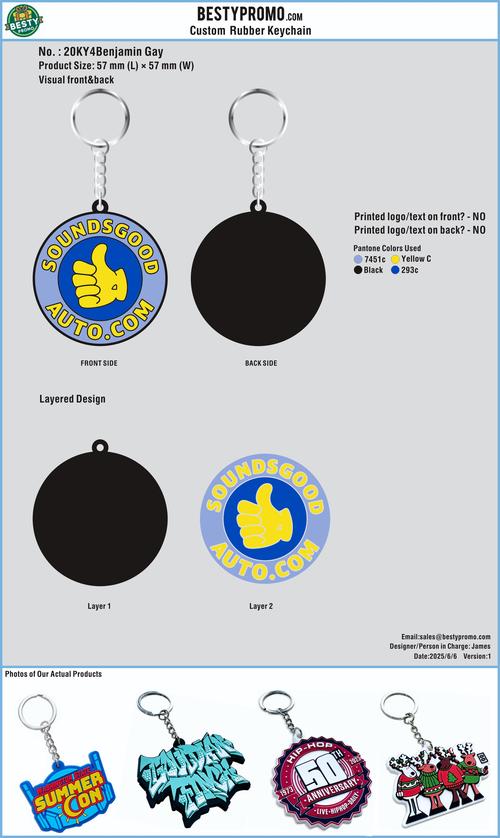 Custom Rubber keychains/lanyard-20KY4Benjamin Gay -RE