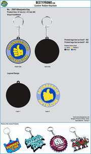 Custom Rubber keychains/lanyard-20KY4Benjamin Gay -RE