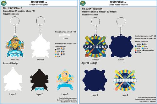 CUSTOM RUBBER KEYCHAINS-20KY4Claus D20250321
