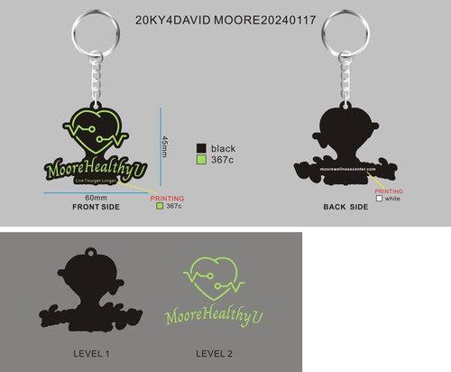 CUSTOM RUBBER KEYCHAINS - 20KY4DAVID MOORE
