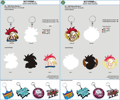 Custom 3D Die Cut Rubber Keychains – 20260424-20