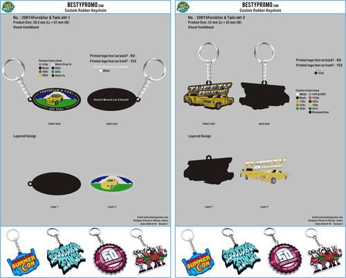 Custom Rubber Keychains -20KY4Fornbílar & Tæki ehf-RE