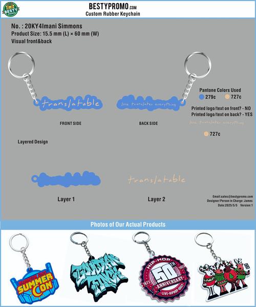 Custom Rubber Keychains-20KY4Imani Simmons250506