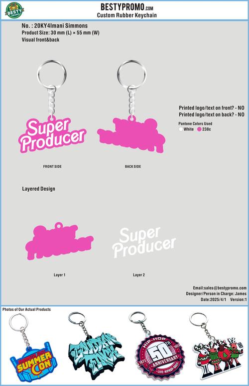 Custom Rubber Keychains-20KY4Imani Simmons250506