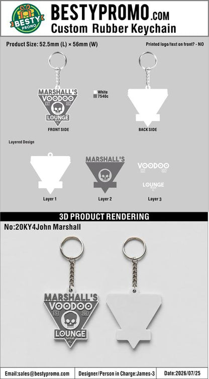 Custom Double-Sided Woven Flight Key Tag/ Rubber  keychains – 20260727-20