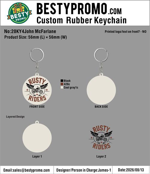 Custom 3D Die Cut Rubber Keychains – 20260825-20-2