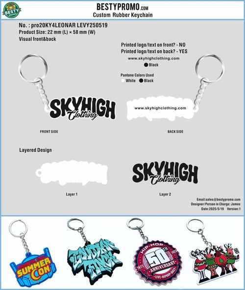 Custom Rubber keychains-20KY4LEONAR LEVY250519