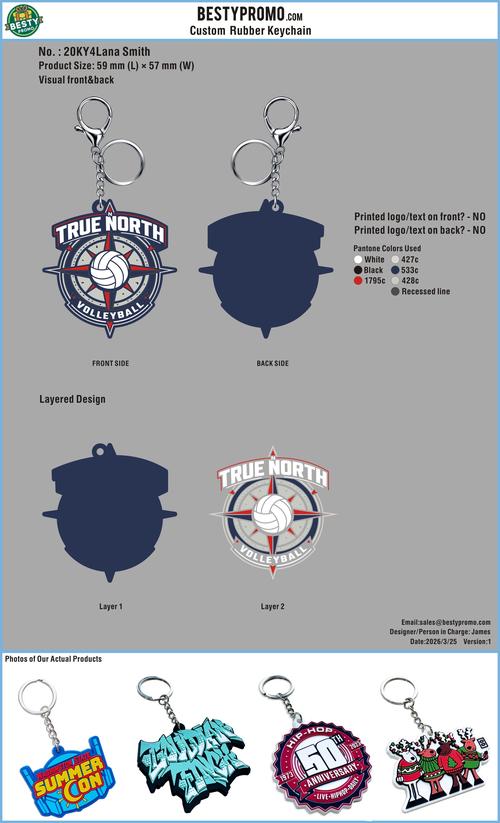 Custom 3D Die Cut Rubber Keychains - 20260409-20