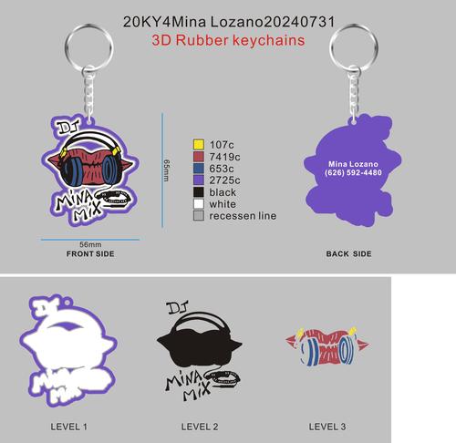 Custom Rubber Keychains-20KY4Mina Lozano-RE