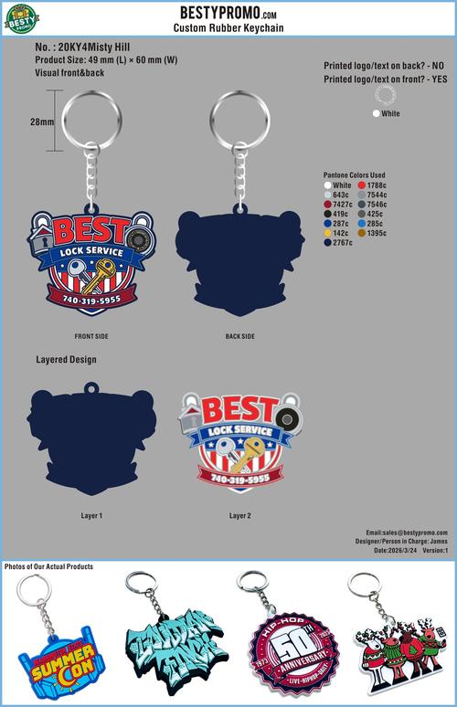 Custom Rubber keychains-20KY4Misty Hill 260324