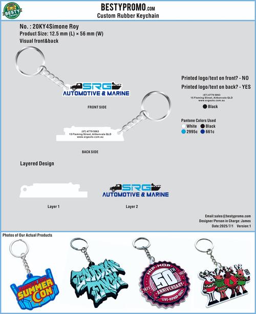 Custom Rubber keychains-20KY4Simone Roy250701