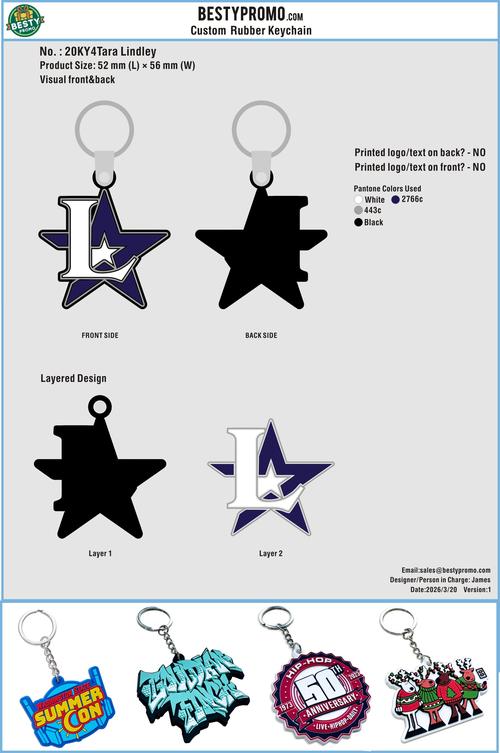 Custom Rubber keychains-20KY4Tara Lindley-RE