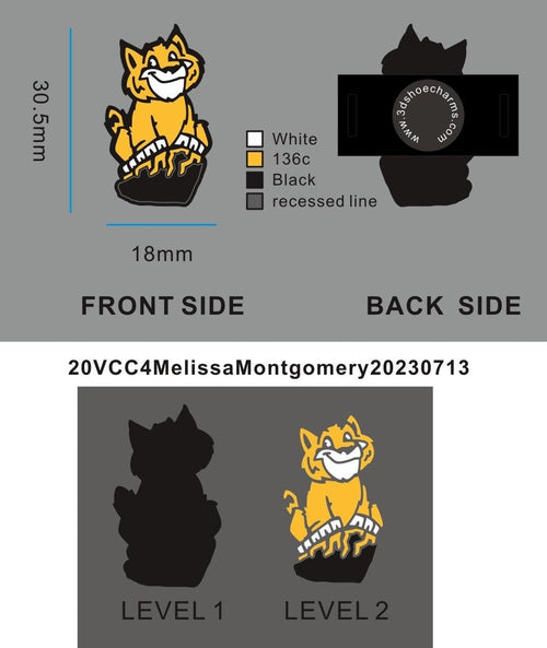 CUSTOM VERSATILE SHOE CHARMS-20VCC4MelissaMontgomery