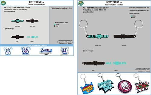 Custom Bundles-Rubber Keychains & Custom Clog Charms 21CC4&RK4Martha Francis250411-RE