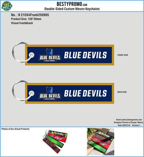 Double Sided Woven Keychains 21EK4Frank250905