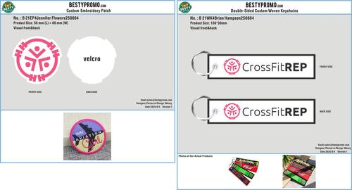 Embroidery Patch&Double Sided Woven Keychains 21EK4Jennifer Flowers250804