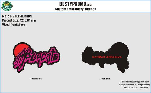 Embroidery patches 21 Reorder U6550