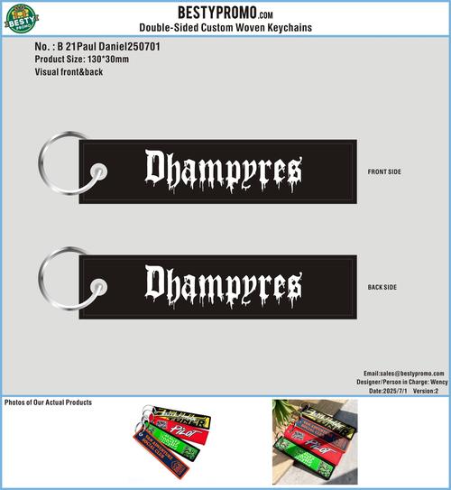 Double Sided Woven Keychains&Aluminum Opener Keychain-S 21Paul Daniel250701 