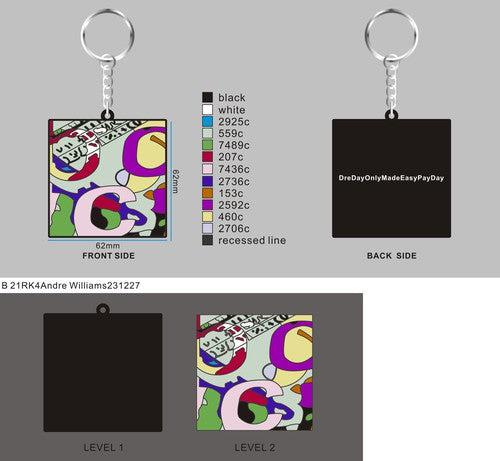 CUSTOM RUBBER KEYCHAIN-21RK4Andre Williams