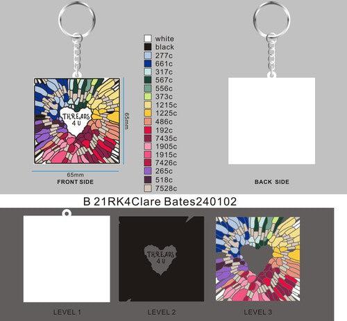 CUSTOM RUBBER KEYCHAIN-21RK4Clare Bates