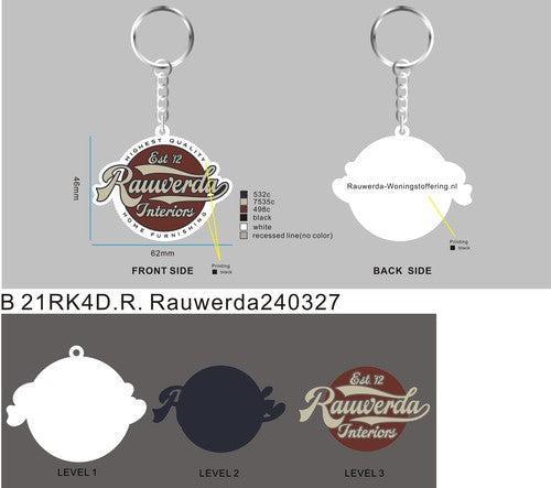 CUSTOM RUBBER KEYCHAIN-21RK4D.R. Rauwerda