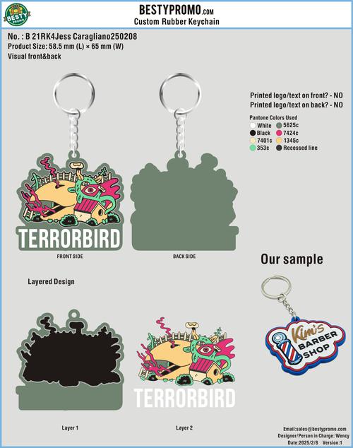 CUSTOM RUBBER KEYCHAIN 21RK4Jess Caragliano