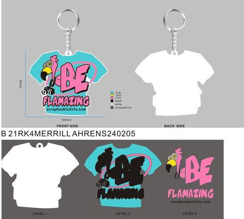 CUSTOM RUBBER KEYCHAIN-21RK4MERRILL AHRENS