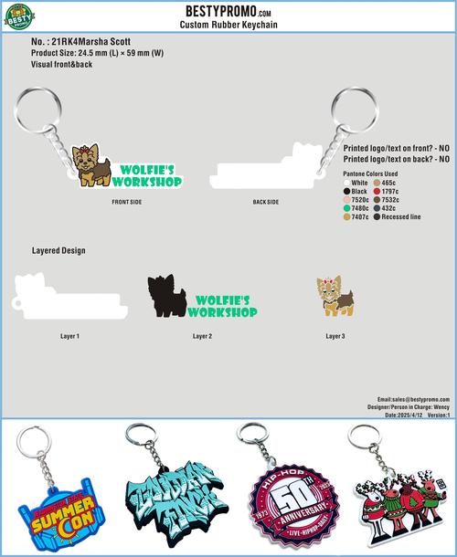 CUSTOM RUBBER KEYCHAIN 21RK4Marsha Scott250411