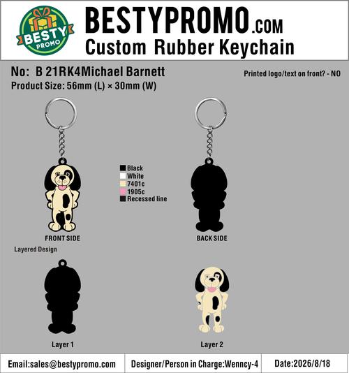 Custom 3D Die Cut Rubber Keychains - 20260826 - 21