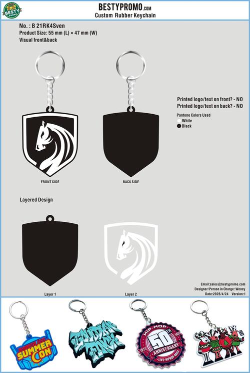 CUSTOM RUBBER KEYCHAIN-21RK4 Sven250424
